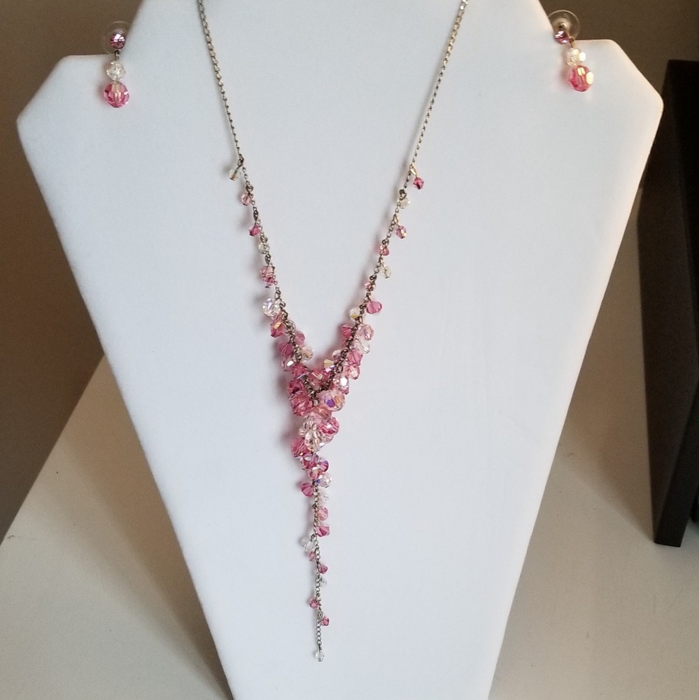Crystal Necklace and Earrings